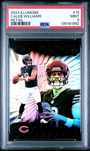 SUPER SUNDAY! 2024 Illusions CALEB WILLIAMS Retail #13 PSA 9 MINT Rookie RC