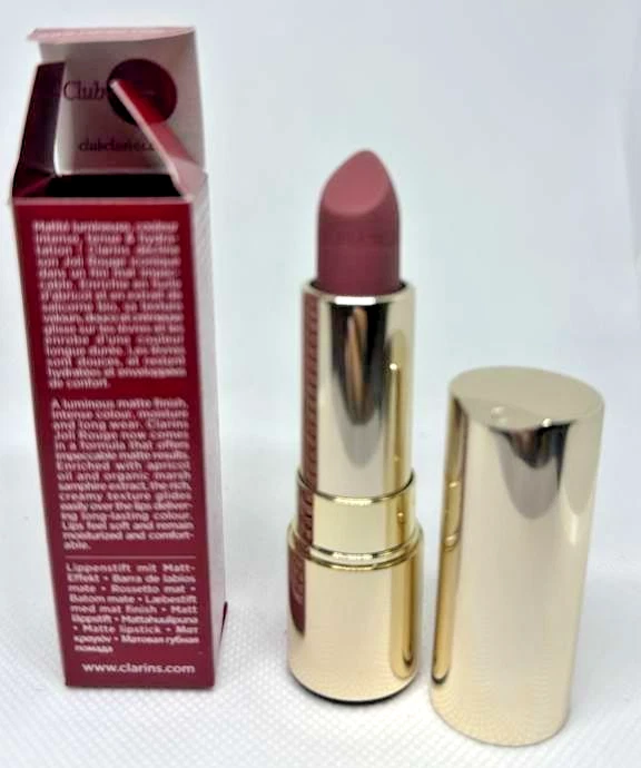 Lápiz labial hidratante de terciopelo Clarins Joli Rouge 759V Woodberry nuevo en caja Foto 2 de 2