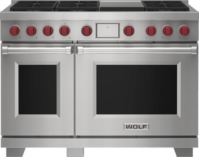 Wolf M Series 48'' Stainless Freestanding Dual-Fuel NG Smart Range DF48650GSP