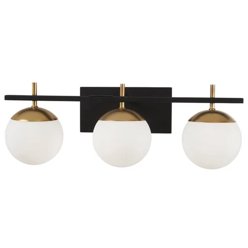 GEORGE KOVACS P1353-618 Alluria Vanity Bath Light, 3-Light, 8.5-in H x 24-in W - Picture 1 of 6