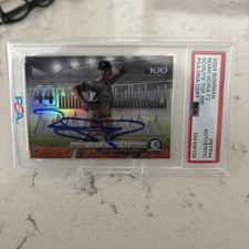 WHITE SOX NOAH SCHULTZ AUTOGRAPH 2024 BOWMAN CHROME TOP 100 PROSPECTS PSA SLAB