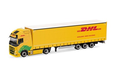 HERPA - VOLVO FH GL XL Electric 4x2 mit 3-Achs-Anhänger DHL - 1/87 - HER318952