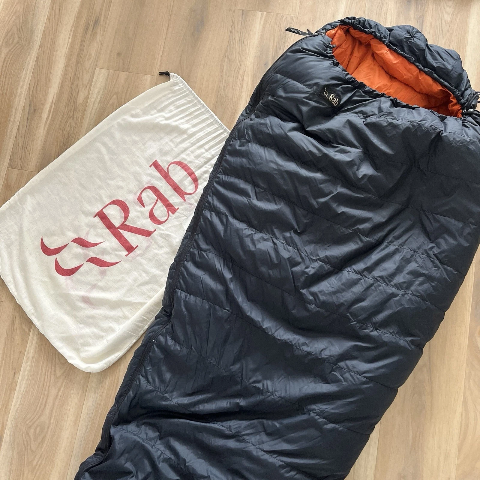Vintage RAB Sleeping Bag Sheffield Made Pertex Duck Down Cotton Sack Pre-2003