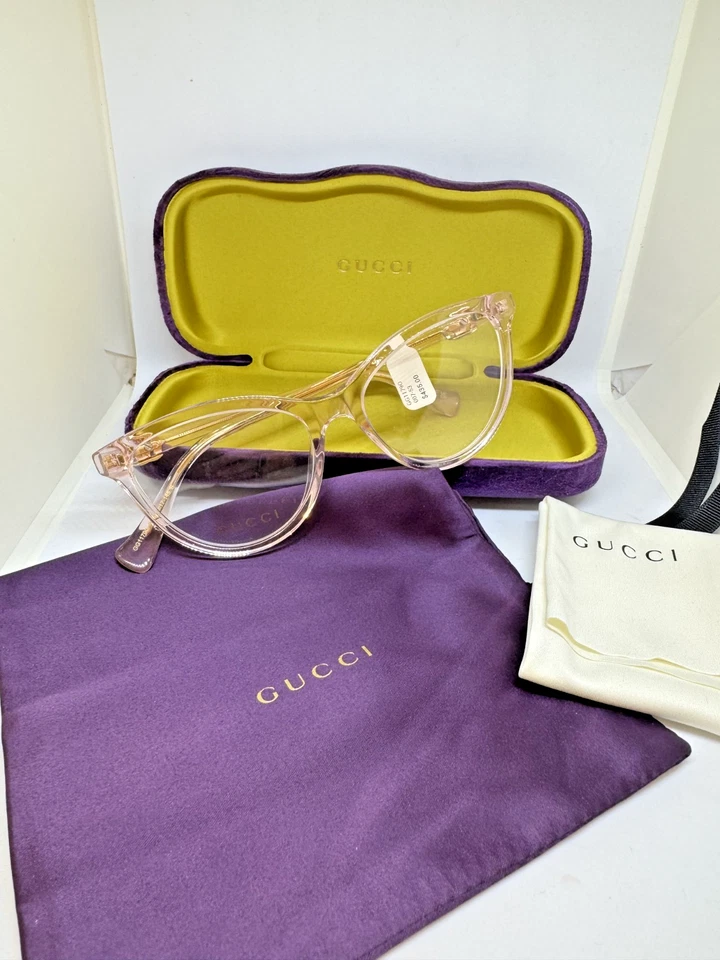 Gafas Gucci GG11790 007 53mm Forma de Ojo de Gato con Logo GG Nuevas Rosa Transparentes Foto 2 de 4