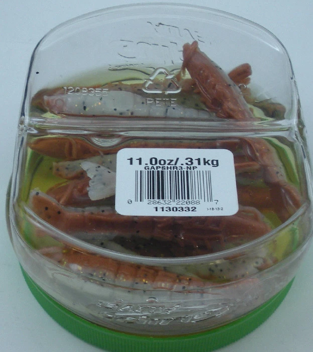 Berkley GAPSHR3-NP Gulp Alive 3" Garnele 11 Oz Eimer New Penny - Bild 2 von 4