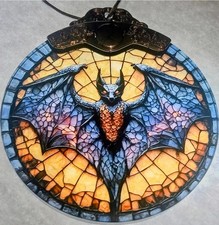 bats stained glass Decorative Hanging Ornament