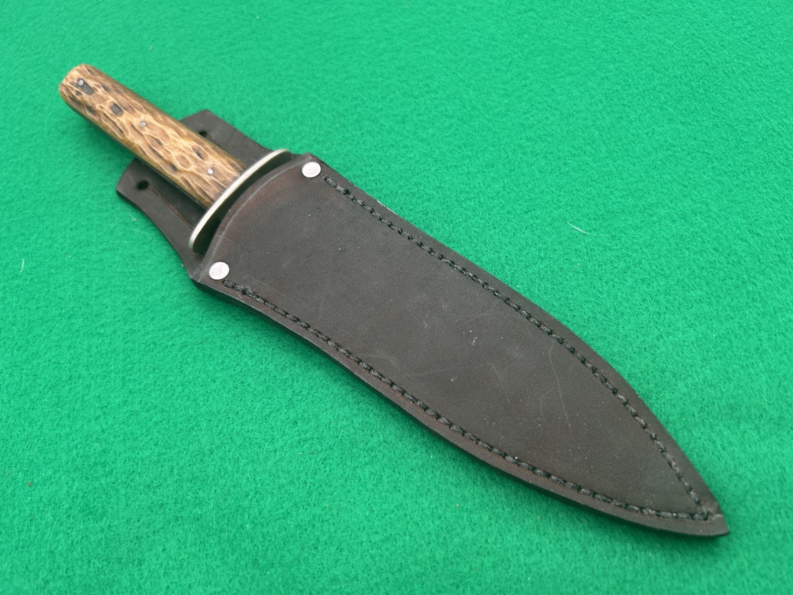 1891 JOSEPH ALLEN & SONS BOWIE SHEFFIELD FULL BLD, BEAUTIFUL KNIFE W/ SHEATH