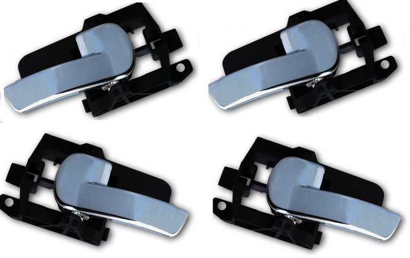 Poignées Intérieures Chromées Qashqai au Fini Miroir Élégant pour Habitacle Concept 2007-2013