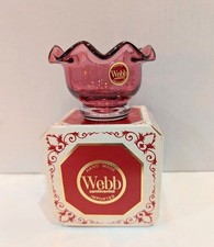Vintage Webb Continental Czech Cranberry Glass Minutettes Sugar bowl