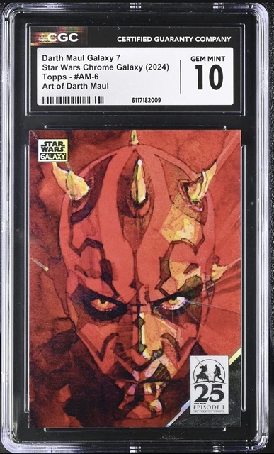 2024 Star Wars Chrome Galaxy #AM-6 Darth Maul Galaxy 7 CGC 10 (POP 2) 🔥