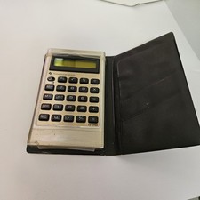 Texas Instruments TI-1750 Vintage Pocket Calculator With Brown Case Works