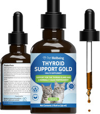 Pet Wellbeing Thyroid Support Gold for Cats - Supports Healthy Thyroid Gland Fun
