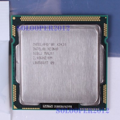     Xeon X3430 LGA 1156/Socket H (SLBLJ) CPU Processor 2.4 GHz #bv
