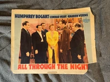All Through The Night 1942 Lobby Card Humphrey Bogart Warner Brothers
