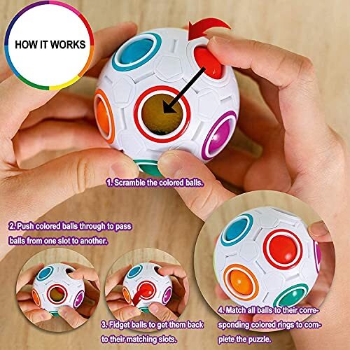 Rainbow Fidget Toy Set, 30 Pcs Sensory Toys for Autism ADHD, Stress - Picture 5 of 5
