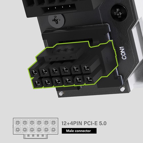 Power Connector 16Pin(12+4PIN) for RTX 4090 4080 4070 Ti 3090 Ti Graphics Card - Afbeelding 8 van 9