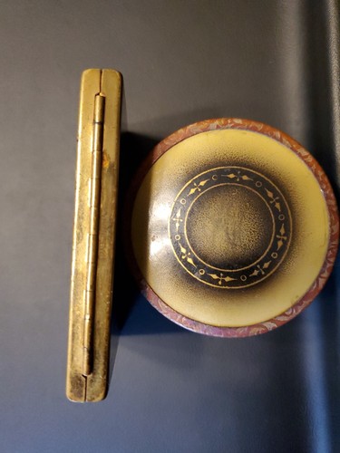 Vintage Art Deco Dresser Cream Jar And Shields Powder Compact - Picture 9 of 12