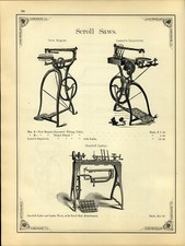 ca. 1890 PAPER AD New Rogers Lester's Pedal Scroll Saw Goodell Lathe Cricket 