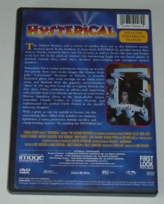 Hysterical [DVD 2001] Julie Newmar horror/comedy 1983 Hudson