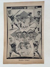 Brooklyn Robins Dave Bancroft Rube Bressler Ray Moss 1929 Baseball 4X6 Picture