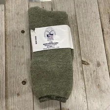 Defense Logistics Agency 1 Pair Olive Drab Green Heavyweight Outer Socks Size 9