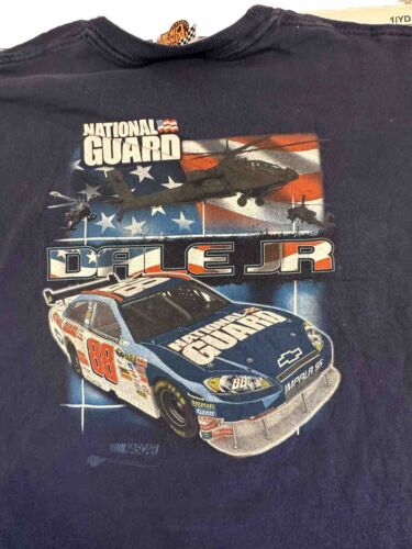 NASCAR Mens 3XL Dale Earnhardt Jr Navy Blue 2 Sided T Shirt Big Graphic National - Picture 1 of 8