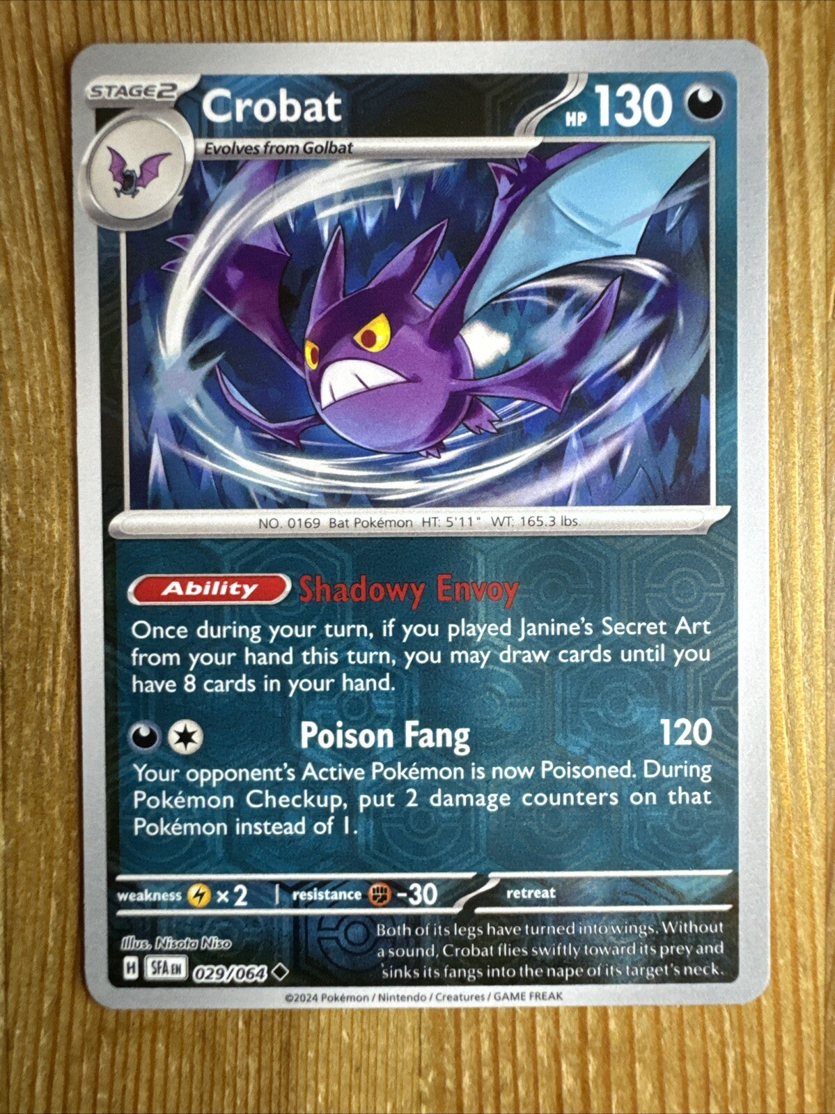 Crobat 029/064 Shrouded Fable Pokemon TCG Reverse Holo NM