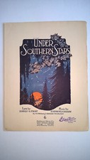 Under Southern Stars Rare Antique Sheet Music 1919 Romantic Dream Wedding Song
