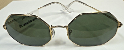 New Ray-Ban RB1972 9196/31 Gold Frame, Green G-15 Octagonal Sunglasses 54-19-145