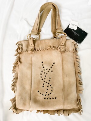 Rare YSL Saint Laurent Vintage Suede Fringe Bag | eBay