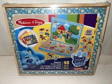 Melissa  Doug Blue's Clues  You Wooden Magnetic Picture Game 48 Pieces NIP