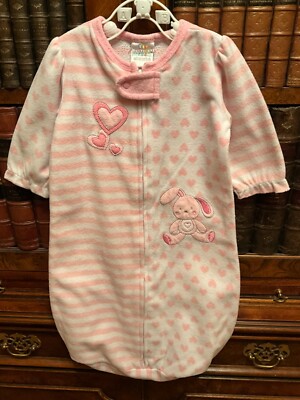 Absorba Rosa Fleece Baby Schlafsack Schlafsack - 0-9 Monate