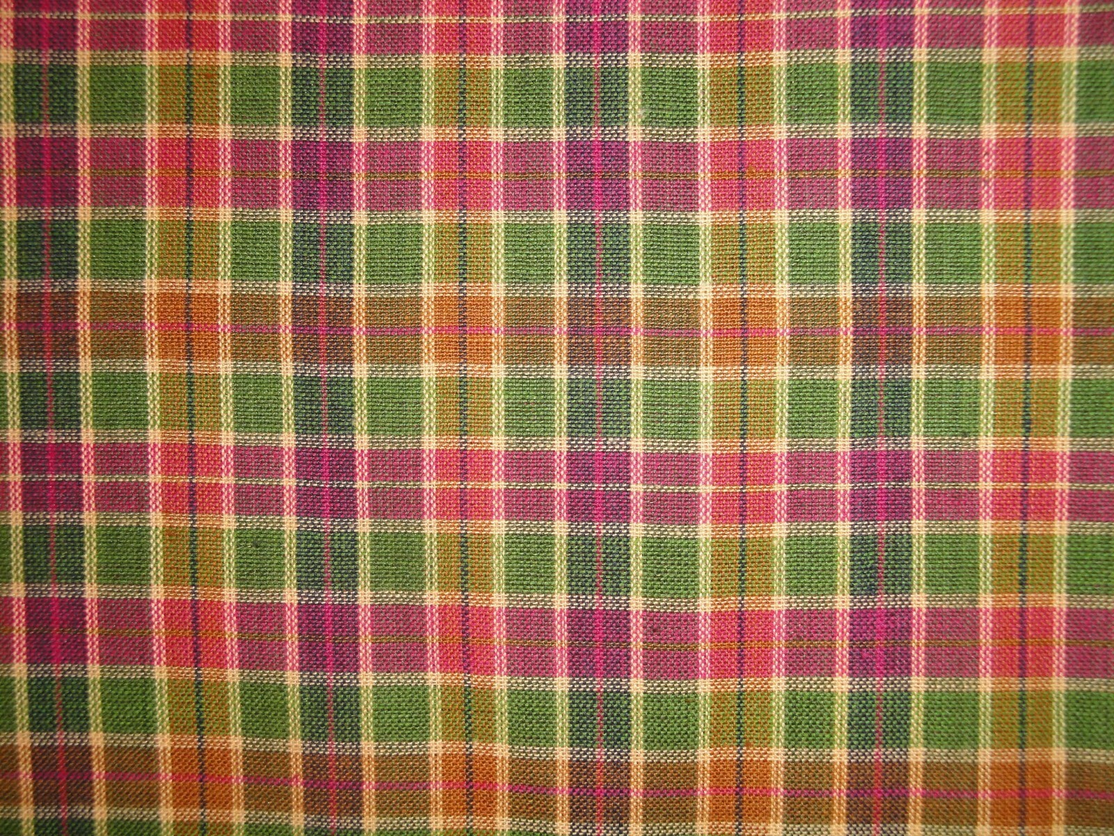 Homespun Fabric Multi Color*Primitive Cotton Quilt Fabric*Medium Plaid