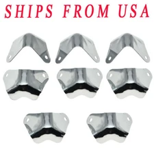 KAISH 8-Pack Metal 2 Leg Guitar AMP Cabinet Corners Polished Chrome fits Fender