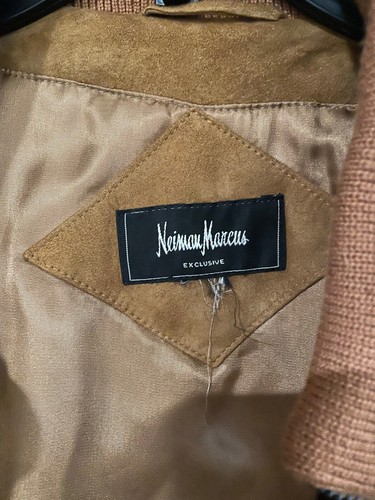 BEAUTIFUL MENS NEIMAN MARCUS EXCLUSIVE SUEDE HEAVY INSULATED JACK XXL BROWN $600 - Picture 6 of 9
