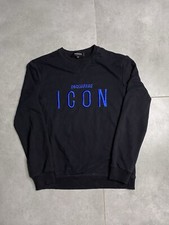 Dsquared2 Icon Mens Sweatshirt Black Blue Logo Size M