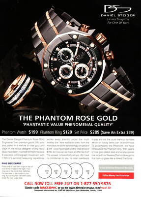 DANIEL STEIGER WATCH MAGAZINE promo ad #06  VERY RARE 2013 ''NOT A WATCH''