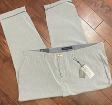 NWT Tommy Hilfiger Hampton Heritage Blue White Striped Cuffed Chino Pants 20W