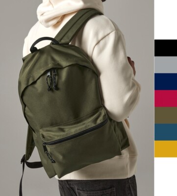 Bagbase Recycled Rucksack Basic Backpack Schule Uni 18 L bedruckbar BG285 NEU