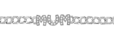 Mama Edelstein Armband Sterling Silber 925 gepunzt British Made (Muttertag)
