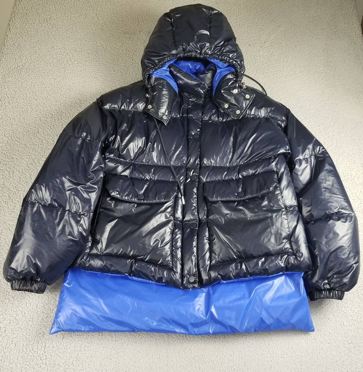 ★Alexander McQUEEN★コート Puffer★トープ★ Alexander McQueen Graffiti colorblocked puffer jacket