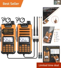 GM-15 Pro 8W GMRS Radio: Long-Range 250 Channel Two-Way Radio with NOAA Alerts