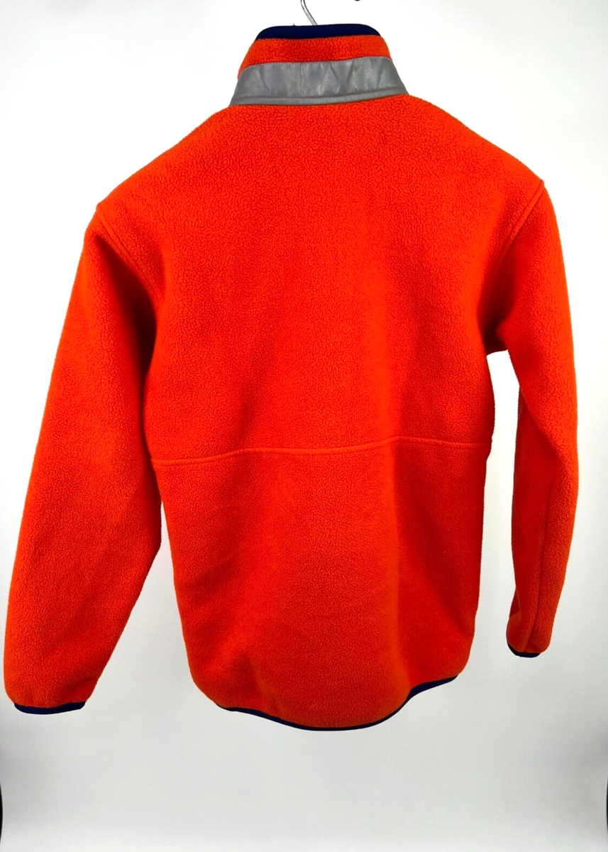 Patagonia Synchilla Orange Blue Fleece Pullover Youth Size XL (14