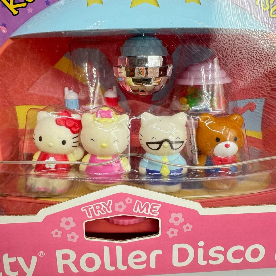 De colección Y2K 00s Sanrio Caja Azul Hello Kitty Roller Disco Juego 2004 Kawaii Foto 3 de 4