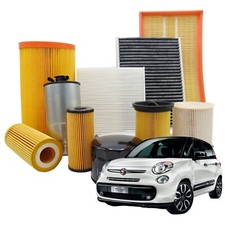 KIT TAGLIANDO 4 FILTRI ARIA OLIO CARBURANTE ABITACOLO FIAT 500 L 1.3 MJT 95CV