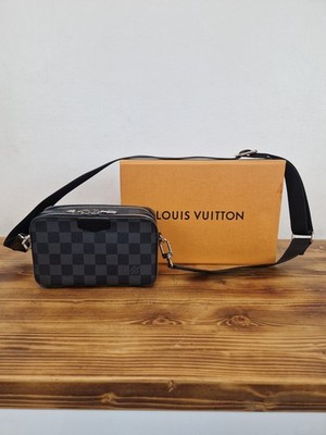Louis Vuitton Alpha Wearable Geldbörse Damier Graphite for Men mit Rechnung