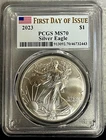 2023 American SILVER Eagle PCGS MS70 FIRST DAY of ISSUE