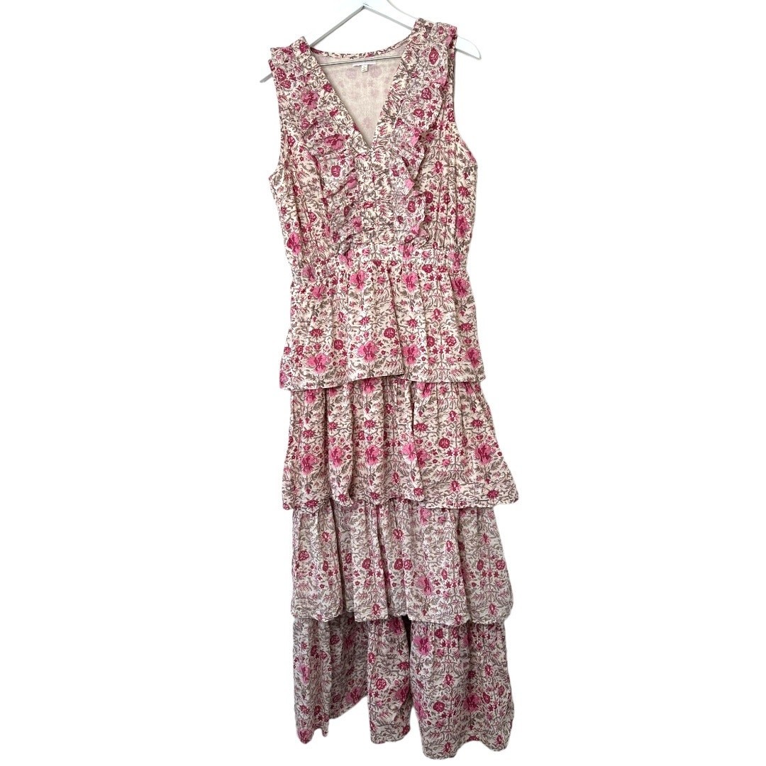 Anna Cate Collection Charlotte Tiered Maxi Dress Floral Sleeveless Size Large View 3