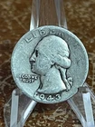 1943 WASHINGTON SILVER QUARTER 25 CENTS COIN # RJ211