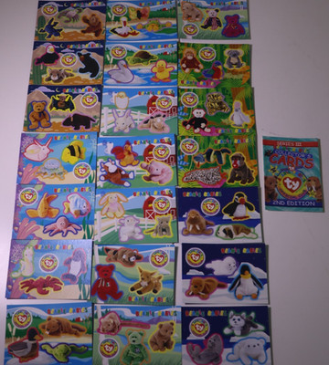 Ty Beanie Babies Series III Sticker Set - 21 Cards (63 Stickers) Complete